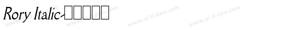 Rory Italic字体转换
